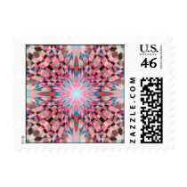 Red Checkers Kaleidoscope stamps