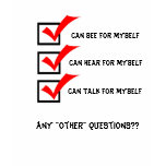 Red Checkmark "Any other questions" Senior Humor T-shirt