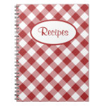 Red Checks Recipe Notebook