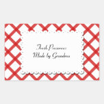 Red Checks White Doilie Custom Sticker