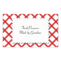 Red Checks White Doilie Custom Sticker stickers
