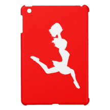 Red Cheer Silhouette iPad Mini Case