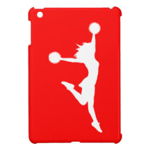 Red Cheer Silhouette iPad Mini Case