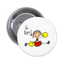 Red Cheerleader Buttons