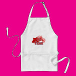Red Cheerleader Go Team Apron