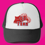 Red Cheerleader Go Team Mesh Hat