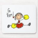 Red Cheerleader mousepads by stick_figures Red Cheerleader mousepads