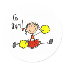 Red Cheerleader stickers