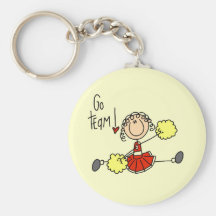 Red Cheerleader T-shirts and Gifts Key Chain