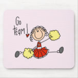 Red Cheerleader T-shirts and Gifts Mouse Mats