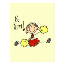 Red Cheerleader T-shirts and Gifts Post Cards