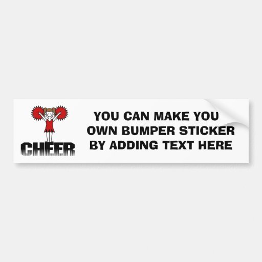 Red Cheerleader Tshirts and Gifts Bumper Sticker