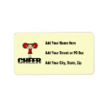 Red Cheerleader Tshirts and Gifts Personalized Address Label