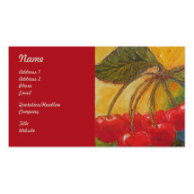 Red Cherries Fruit Business Cards