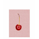 Red Cherries Ladies Fitted White Tee Shirt