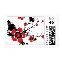 Red Cherry Blossom Sakura Design stamps