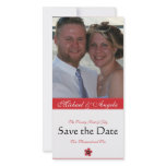 Red Cherry Blossom Sakura Save the Date Photo Greeting Card