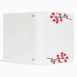 Red Cherry Blossoms Binder