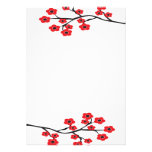 Red Cherry Blossoms Invitation