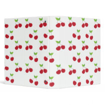 Red Cherry Pattern Binder