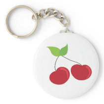 Red Cherry Pattern Keychains