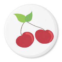 Red Cherry Pattern Refrigerator Magnets