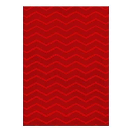 Red Chevron Stripes Wedding Invitations