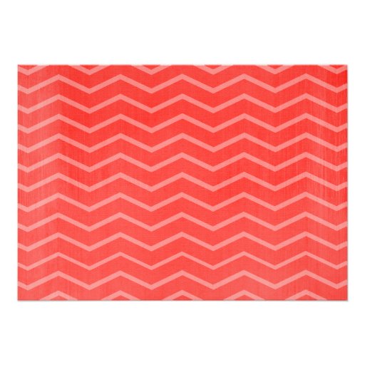 Red Chevron Wedding Invitations