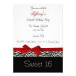 red chic Sweet Sixteen party Invitation invitations