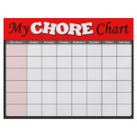 Red Children's Chore Charts flyers