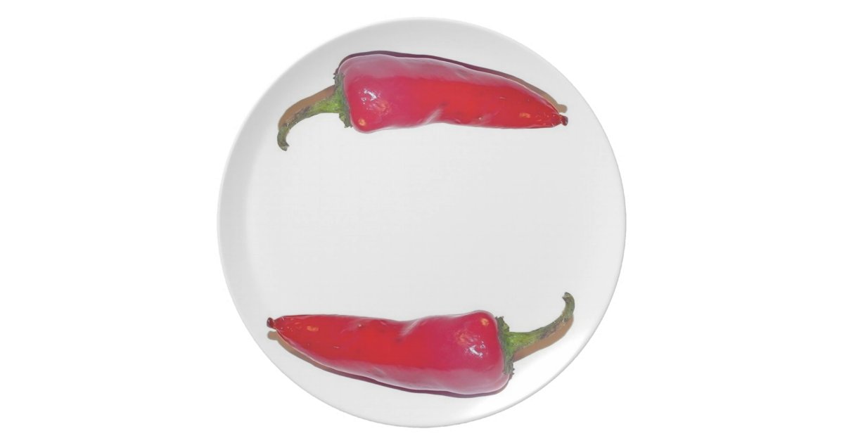 Red Chile Pepper Dinner Plate Zazzle