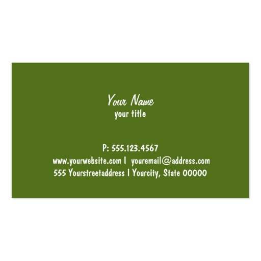 Red Chili Pepper  Business Card (back side)