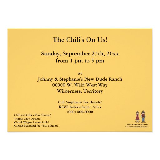 Red Chili Pepper Firecracker - Western BBQ Party Invitation