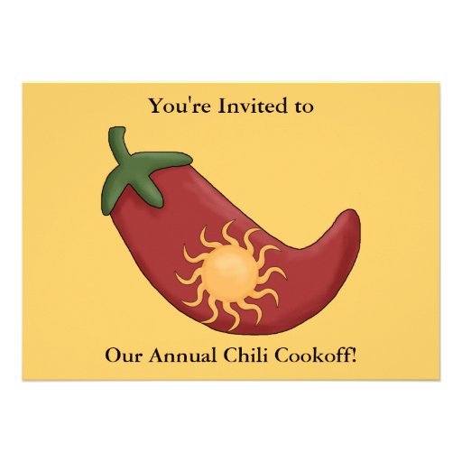 Red Chili Pepper Firecracker - Western BBQ Party Invitation