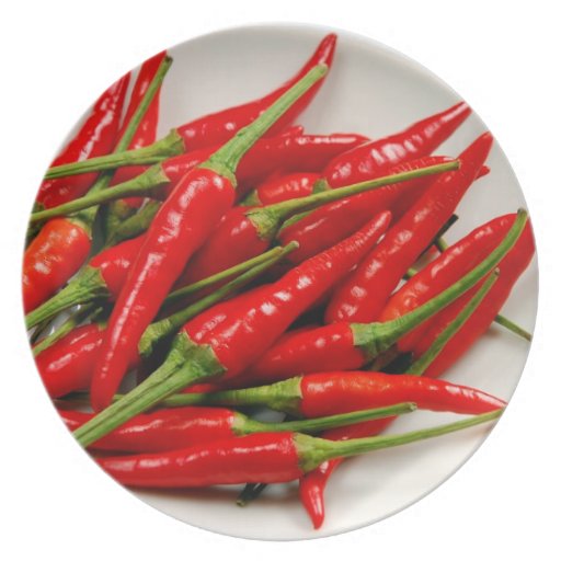 Red chili pepper print plate
