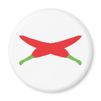 red chili peppers crossed magnets by Tomaniac red chili peppers crossed magnets
