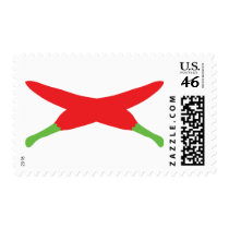 red chili peppers crossed postage by Tomaniac red chili peppers crossed postage