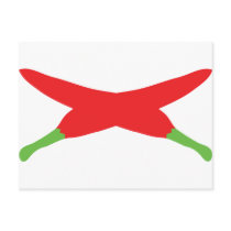 red chili peppers crossed postcards by Tomaniac red chili peppers crossed postcards