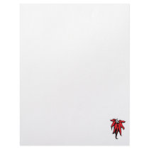 Red Chili Peppers On a String Graphic Personalized Letterhead