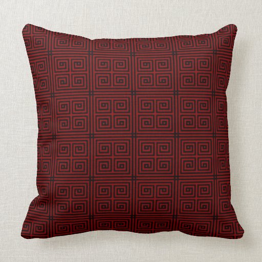 Red Chinese/Asian Pattern Pillow Design 9