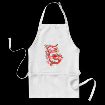 Red Chinese Dragon aprons