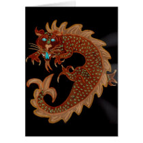 Red Chinese Dragon Card