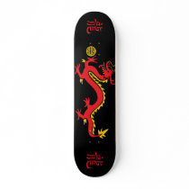 Red Chinese Dragon Skateboard