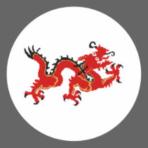 Red Chinese Style Dragon stickers