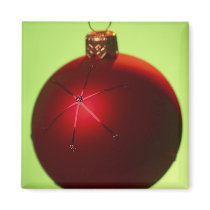 Red Christmas Bauble magnets by alternateworlds Red Christmas Bauble magnets