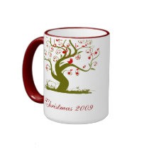 Red Christmas Bird Mug