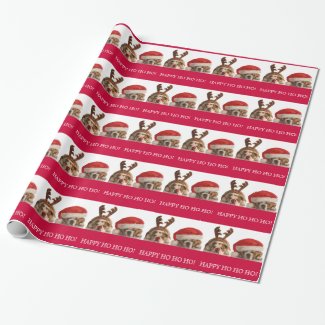 Red Christmas Bulldogs Wrapping Paper