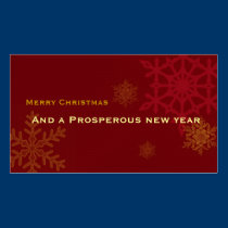 Red Christmas Business Card business cards