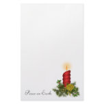 Red Christmas Candle Stationery
