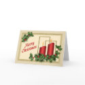 Red Christmas Candles Card by AJsGraphics Red Christmas Candles Card